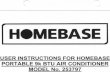 Homebase Air Conditioner 253797 Manual