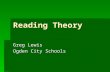 1 Reading Theory