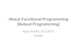 About Functional Programming