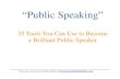 Public Speaking Tips: 35 Public Speaking Tools for Great Speaking