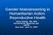 Gender mainstreaming in humanitarian action