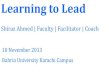 Learning to lead-v1-shiraz ahmed