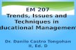 TOTAL QUALITY MANAGEMENT IN GRADUATE TEACHER EDUCATION by Maria Michelle Lainez-Arevalo