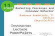 Chapter 11 Marketing Processes and Consumer Behavior