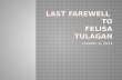 Last farewell to Felisa Tulagan