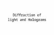 Diffraction of Light and Holograms