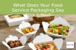 What Does Your Food Service Packaging Say About You?
