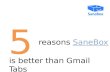 5 reasons SaneBox is Better Than Gmail Tabs