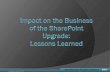 Business Impact of the SharePoint Upgrade  BPC 2013