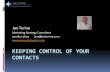 Keeping Control of Your Contacts
