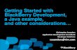 Getting Started with BB Development..
