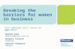Breaking the barriers for women in business