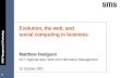 Evolution, the web, and social computing in business