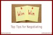 Top tips for negotiating