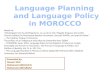Language policy and language planning in morocco