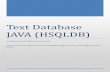 Tutorial text database (hsqldb)