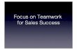 Teamwork in Sales & Key Behaviors