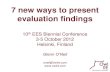 Seven new ways to present evaluation findings