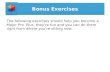 Bonus exercises