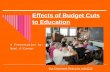 Effects of Budget Cuts to Education EDU 290