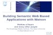 Building Semantic Web Based Applications with Watson