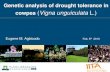 Genetic analysis of drought tolerance in cowpea (Vigna unguiculata L.)