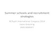 Summer schools and recruitment strategies