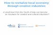 How to revitalize local economy through creative industries