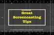 Screencasting Tips