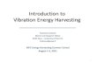 Nice Lecture - Introduction to Vibration Harvesting