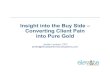 Insight into the Buy Side: Converting Client Pain into Pure Gold