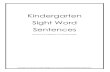k Sight Word Sentences