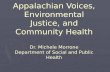 Appalachian Voices, Environmental Justice, and Community Health by Dr. Michele Morrone