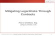 Mitigating Legal Risks Through Contracts