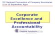 Corporate excellence and  professional accountability   13th national convention agra   -     11to 13 september