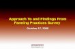 Approach To and Findings From Farming Practices Survey