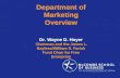 Department of Marketing Overview