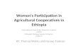 Women’s Participation in Agricultural Cooperatives in Ethiopia