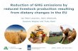 Reduction of GHG emissions by reduced livestock production resulting from dietary changes in the EU