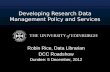 Developing Research Data Management Policy and Services