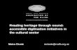 Reading heritage through sound: accessible digitisation initiatives in the cultural sector