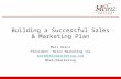 Building a Successful Sales & Marketing Plan