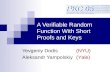 A verifiable random function with short proofs and keys
