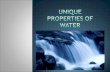 Unique  Properties Of  Water  New