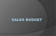 Sales Budget