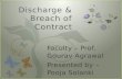 Discharge & breach of contract