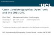 Open Geodemographics: Open Tools and the 2011 OAC