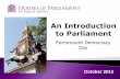 Parliamentary Outreach Presentation (Oct 2012)