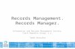 Records Management. Records Manager.