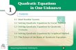 Chapter 1 Quadratic Equations in One Unknown